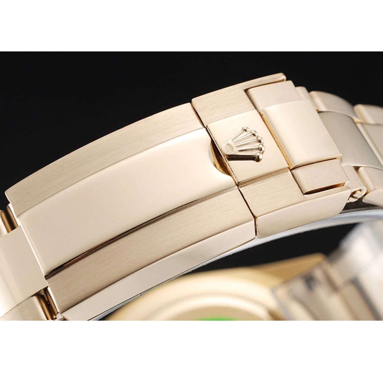 Aaa replica watch And Daytona 1454244 Dial Rolex Bracelet Green Gold Cosmograph Case 0817